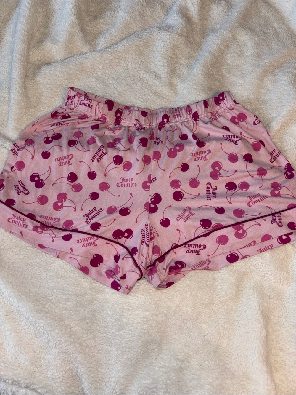 Juicy Couture Pink Cherry Pattern sleep Shorts